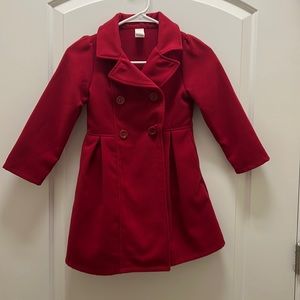 Girls Red Dress Coat